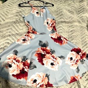 David’s Bridal Skater Dress Multicolor